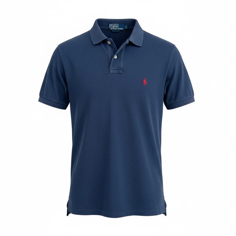 🔵 👕 Polo Ralph Lauren‎ Navy Polo Shirt | Men’s M | Custom Fit